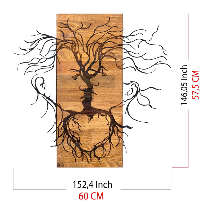 Wallity Old Love - Escultura de Pared en Negro y Nogal Wallity Old Love - Escultura de Pared en Negro y Nogal